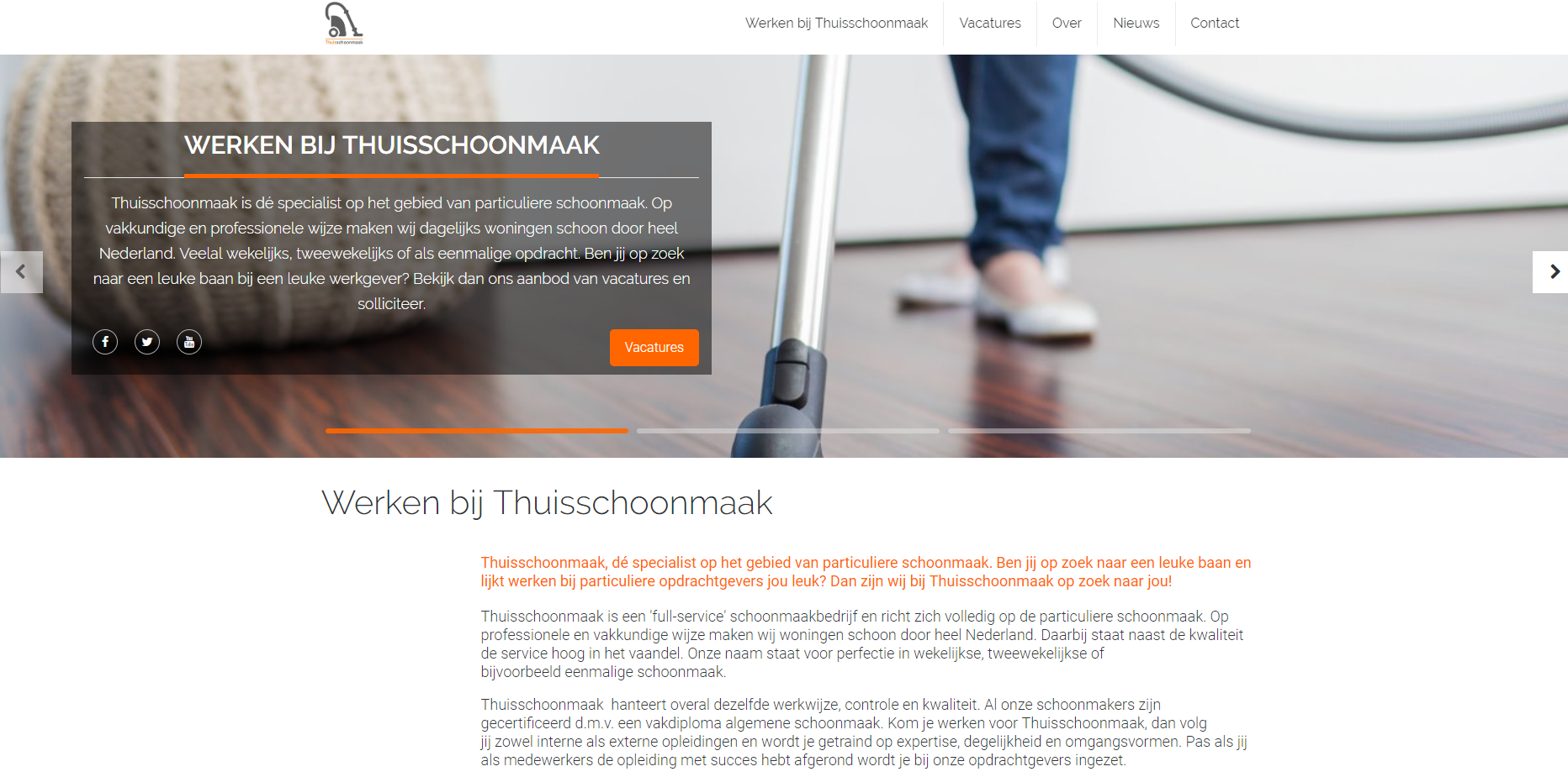Werken bij Thuisschoonmaak